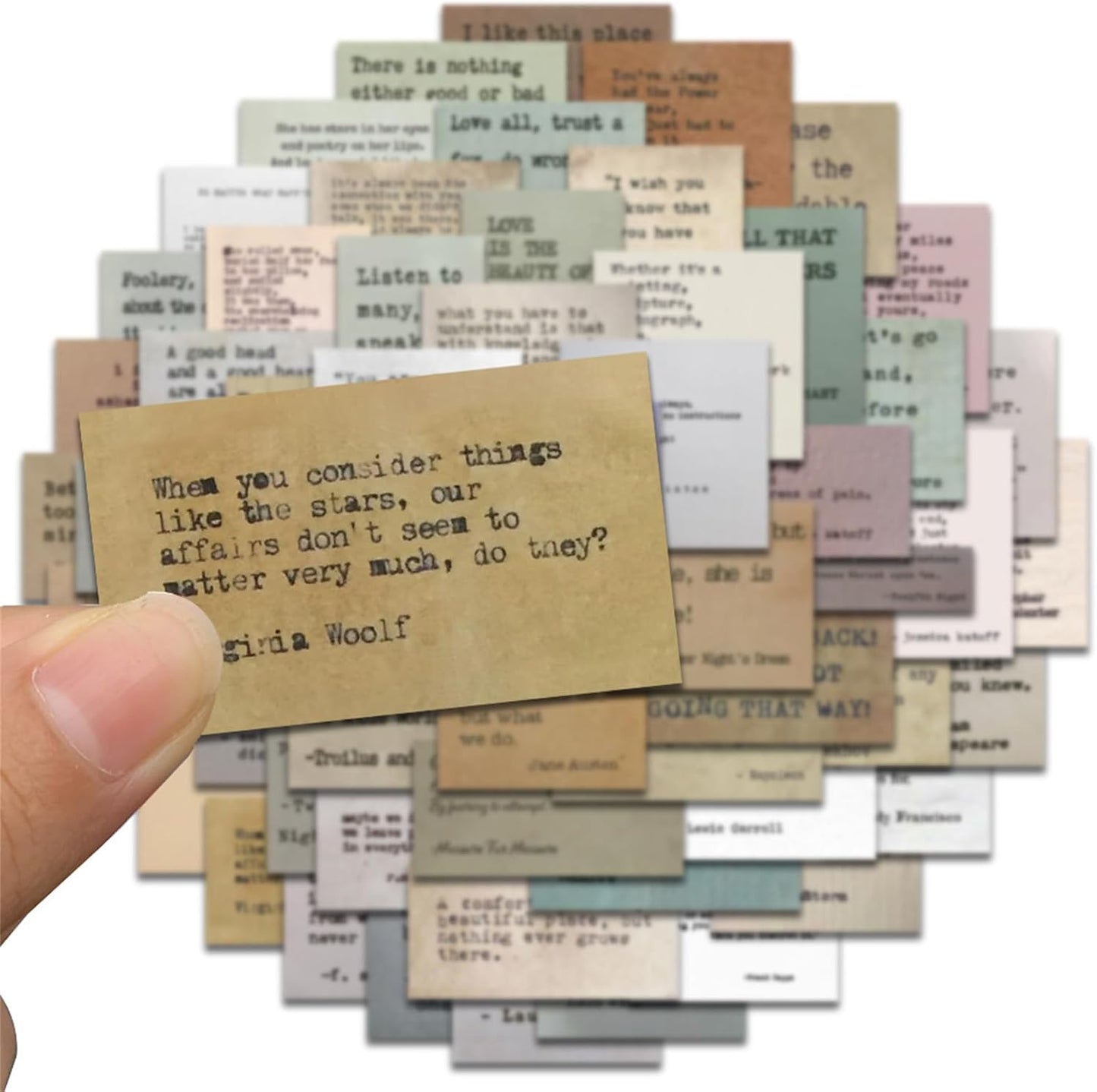 Quote Inspirational Sticker Motivational Decal for Scrapbook Supplies 60PCS
