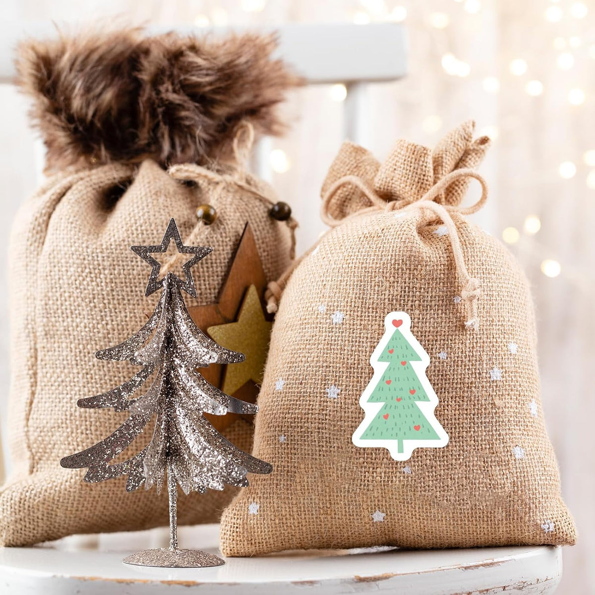 Fancy Land 500 Pcs Christmas Tree Stickers Boho Christmas Holiday Kids Adults Party Decorations