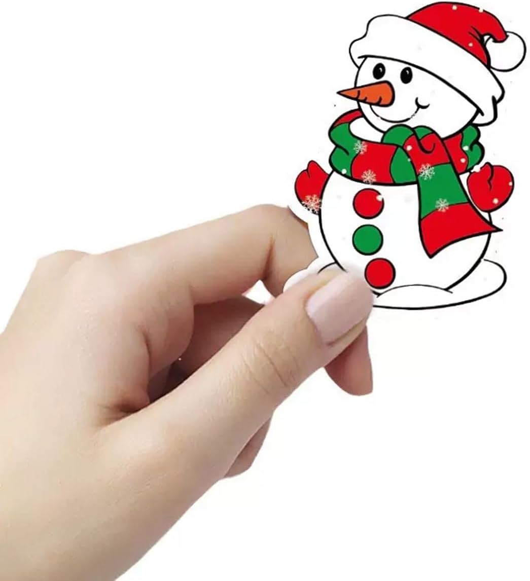 100PCS Christmas Theme Stickers, Xmas Holiday Party Favorite Stocking Stuffers, Vinyl Waterproof Holiday Sticker