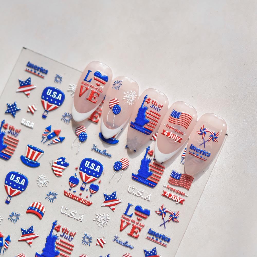 Maple Nail Stickers Leaf Mushroom Nail Decals 3D Self-Adhesive Boots Envelope Nails Designs 5D Embossed Animals Plants Insects Nails Supplies for Women Holiday DIY Manicure 1 Sheet