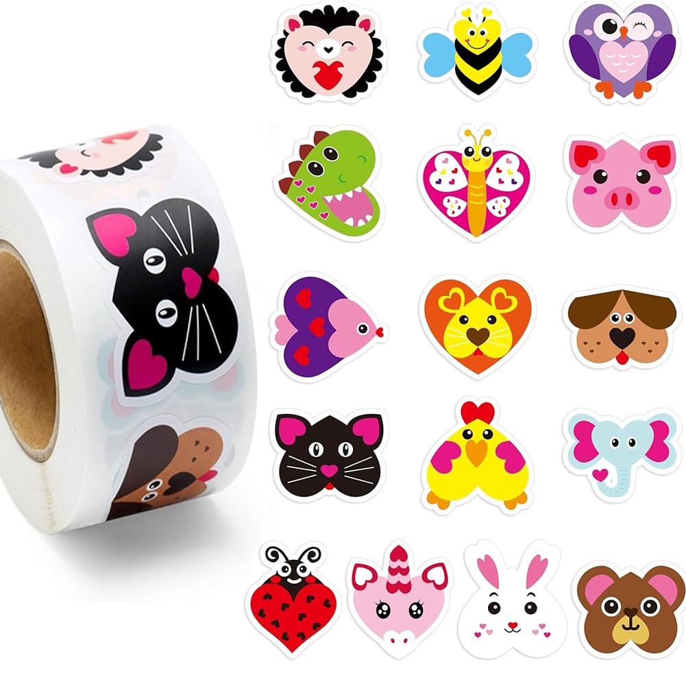 500Pcs Easter Stickers 1.2in Spring Happy Easter Bunny Stickers Roll 9 Designs Waterproof Self-Adhesive Rabbit Sticker for Holiday Party Envelopes Scrapbook Decorations Supplies