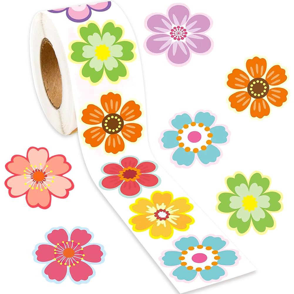 500Pcs Easter Stickers 1.2in Spring Happy Easter Bunny Stickers Roll 9 Designs Waterproof Self-Adhesive Rabbit Sticker for Holiday Party Envelopes Scrapbook Decorations Supplies