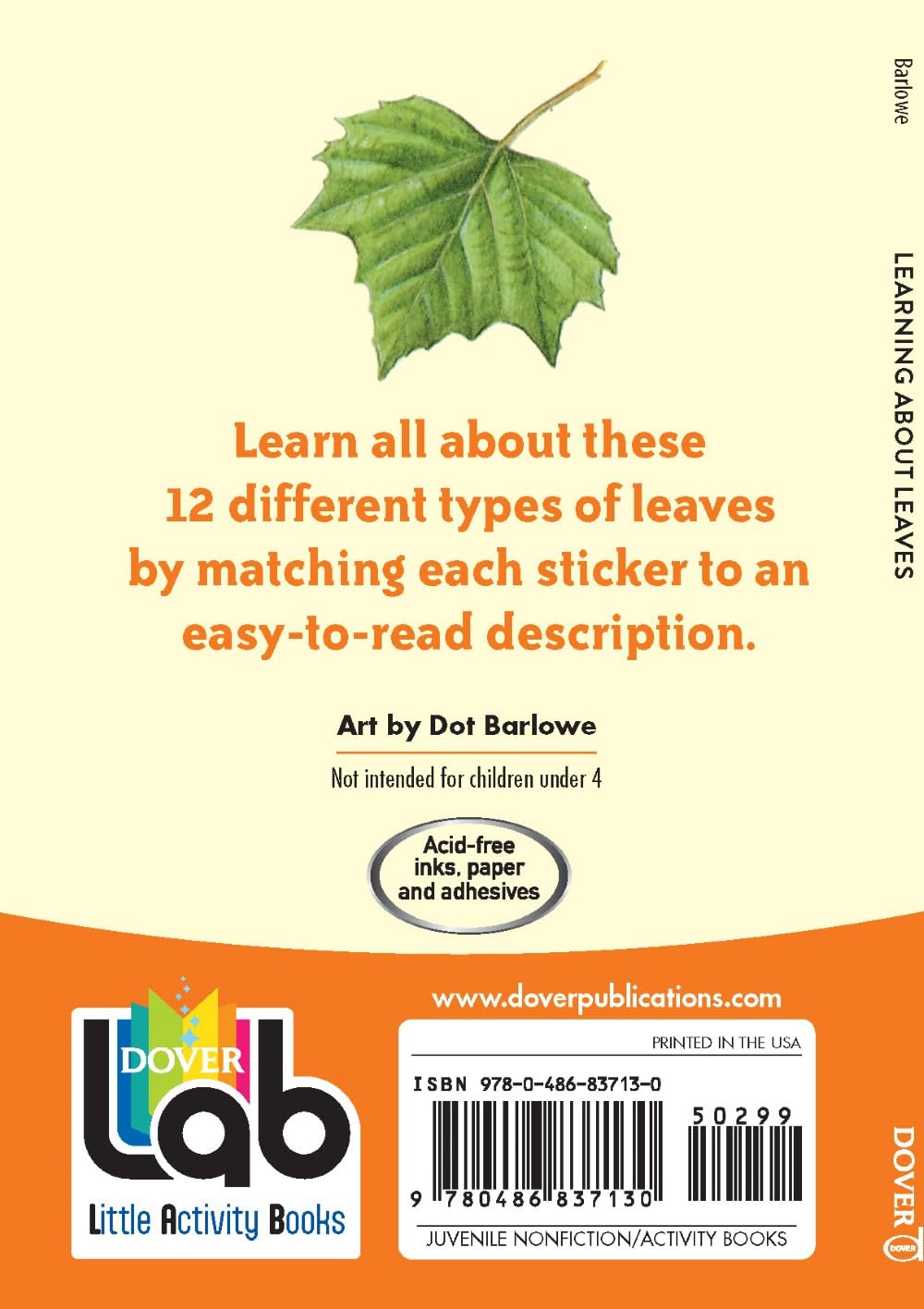 Learning About Leaves: With 12 Stickers (Dover Little Activity Books: Nature)