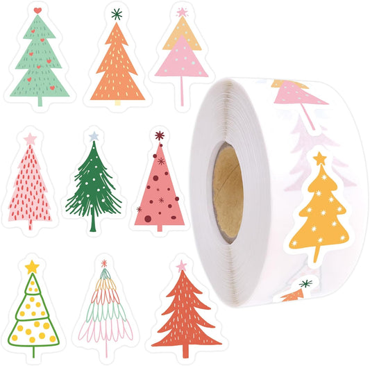 Fancy Land 500 Pcs Christmas Tree Stickers Boho Christmas Holiday Kids Adults Party Decorations