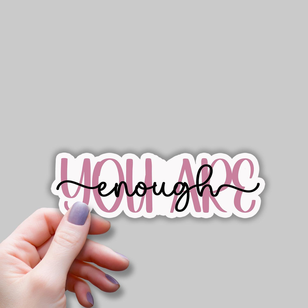 (3pcs) You are Enough Sticker Motivational Sayings Inspirational Quotes Vinyl Decal Stickers for Tumbler Kindle Laptop Water Bottles Phone Books - Size 3x1