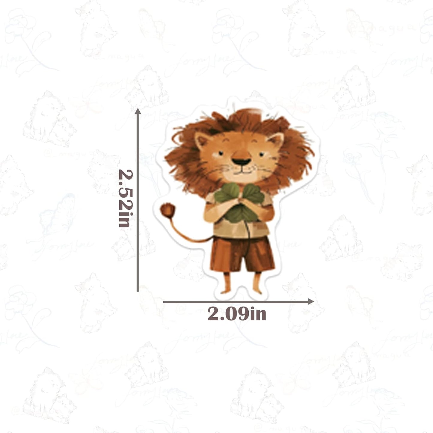 Ychsring Animal Stickers - Zoo Party 50 Pcs Waterproof Vinyl Cartoon Animal Stickers for Water Bottle, Laptop, Phone Case, Cup, Guitar - Forest Woodland Animal Stickers for Kids, Teens & Adults