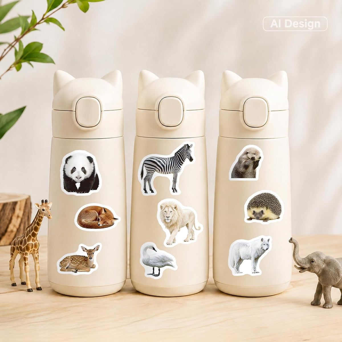 Anwyll Animal Stickers - 750 Pcs Water Bottle Stickers for Scrapbooking