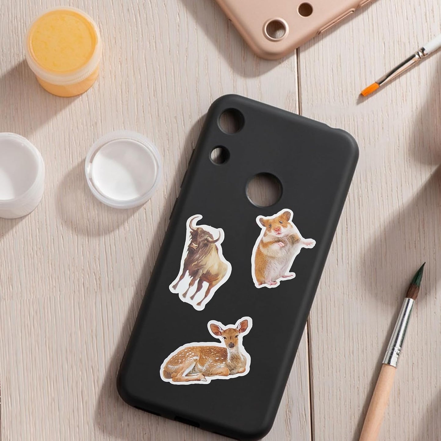 100 PCS Jungle Animal Stickers Safari Zoo Animal Wild One Stickers for Laptop Water Bottle Computer Refrigerator Luggage Phone Case Bicycle Teens (Jungle Animal)