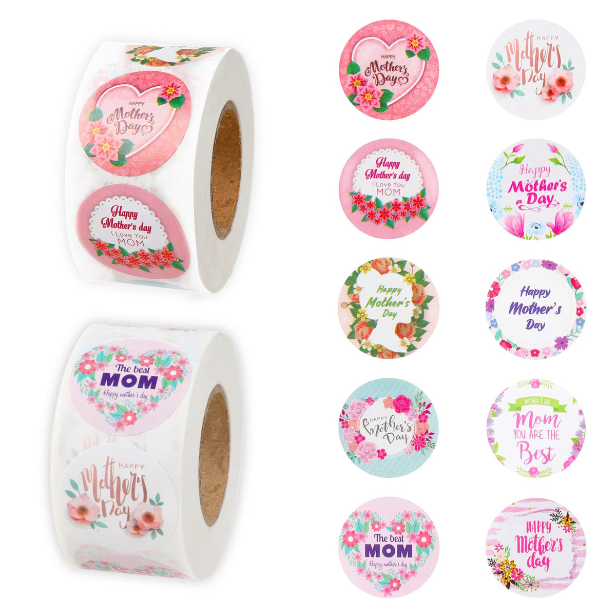 Halloween Stickers for Adults, 500PCS Round Happy Halloween Roll, Self Adhesive Spider Pumpkin Bat Seals Label Sticker Decals for Cards Gift Envelopes Crafts Holiday Halloween Party Favors Decorations