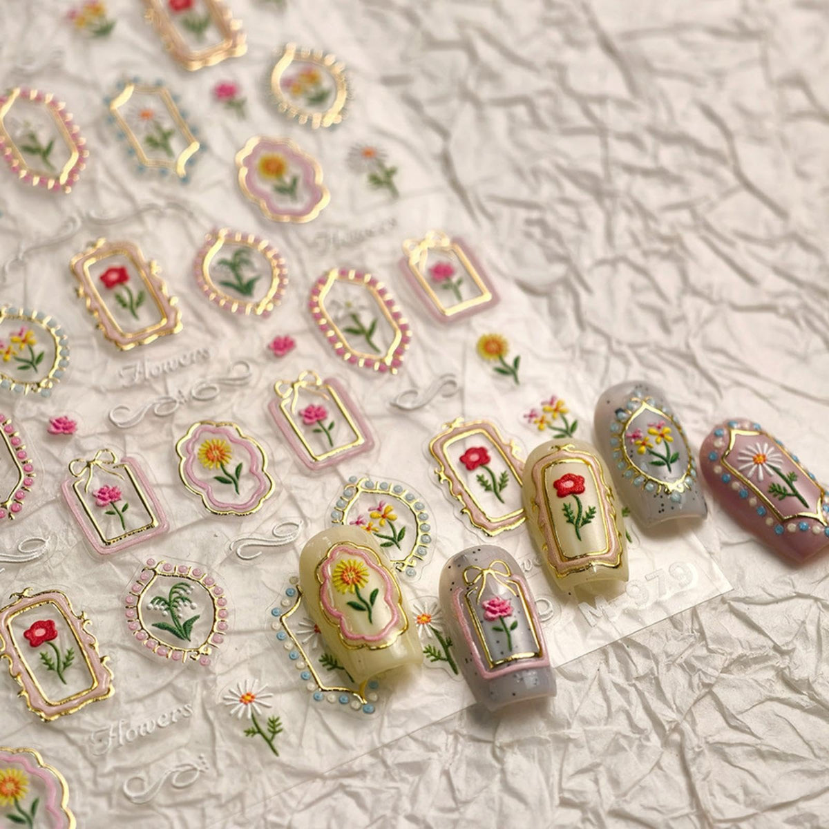 Maple Nail Stickers Leaf Mushroom Nail Decals 3D Self-Adhesive Boots Envelope Nails Designs 5D Embossed Animals Plants Insects Nails Supplies for Women Holiday DIY Manicure 1 Sheet