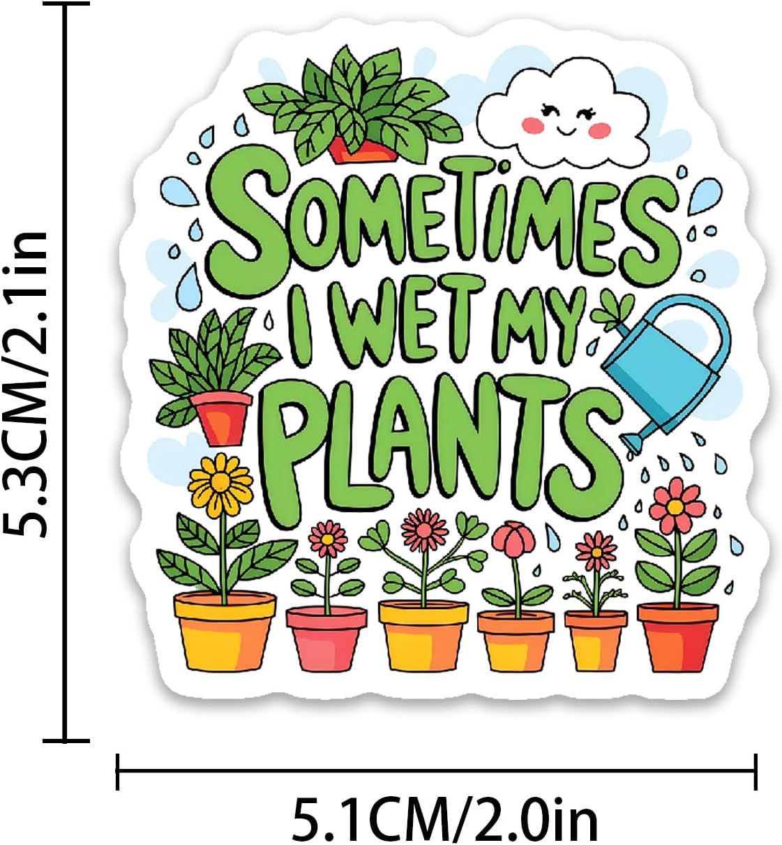 50Pcs Plant Stickers Pack, Waterproof Vinyl Funny Plant Quote Stickers for Garden Lovers Teens Adults, No‑Residue Decals for Journaling Scrapbooking Water Bottle Laptop Phone Case Luggage Decor