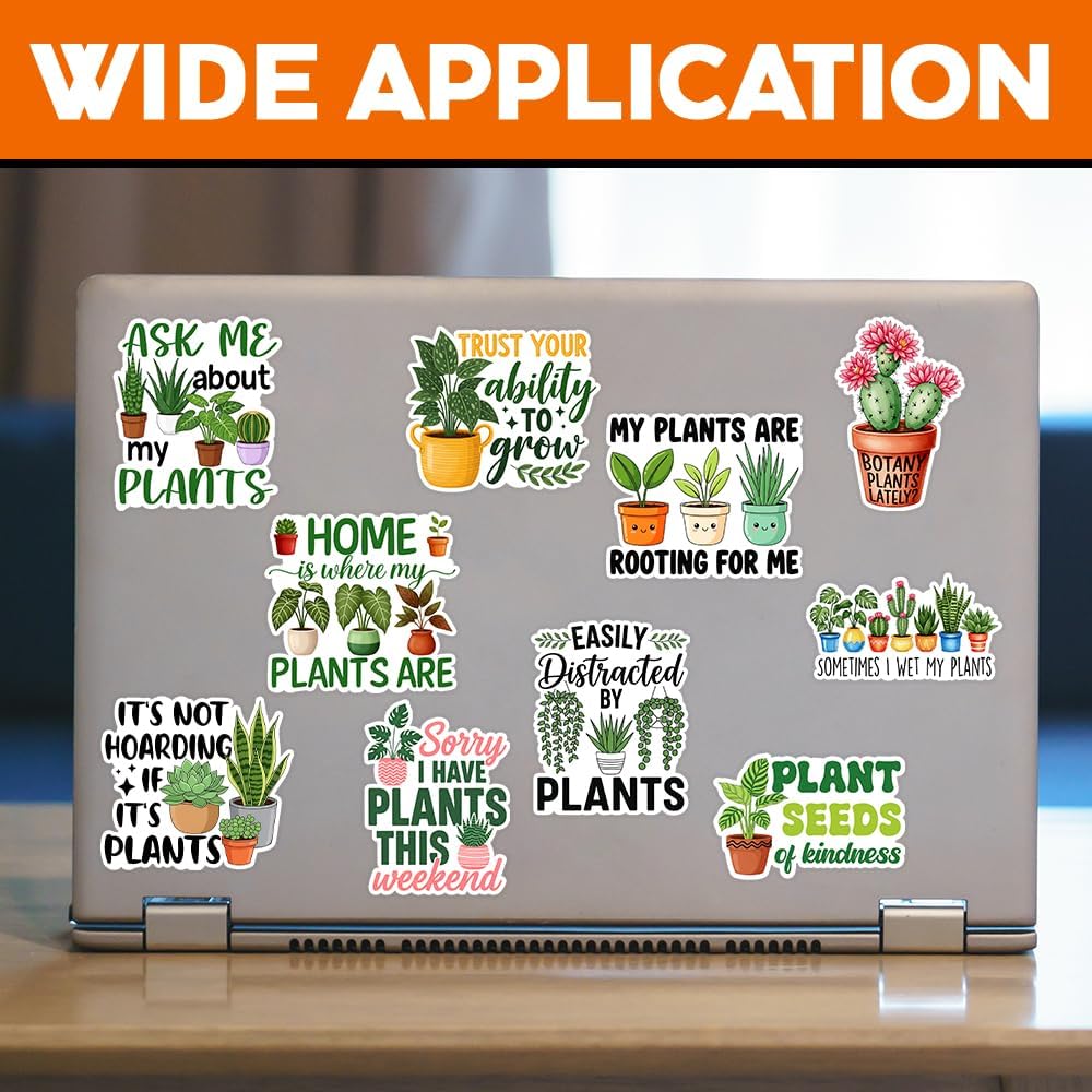 MAIANEY | Funny Plant Lover Sticker Pack 3 Inch – 10PCS Waterproof Vinyl Stickers for Gardeners, Plant Moms, Succulent Lovers – Cute Gardening Aesthetic Decals for Water Bottle Laptop Journal Gift