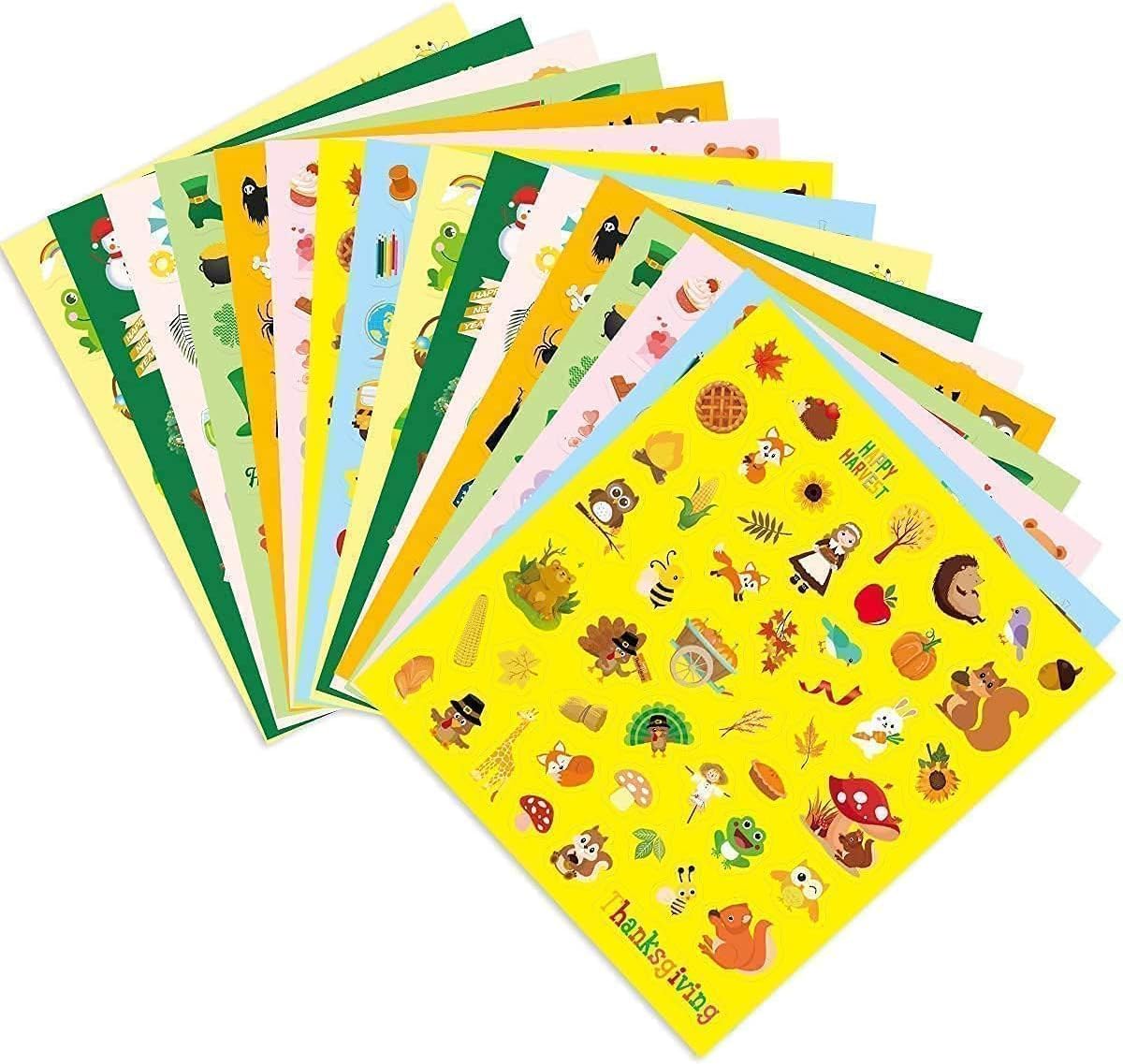Fancy Land Holiday Stickers Assortment 800 Seasonal Stickers for Kids