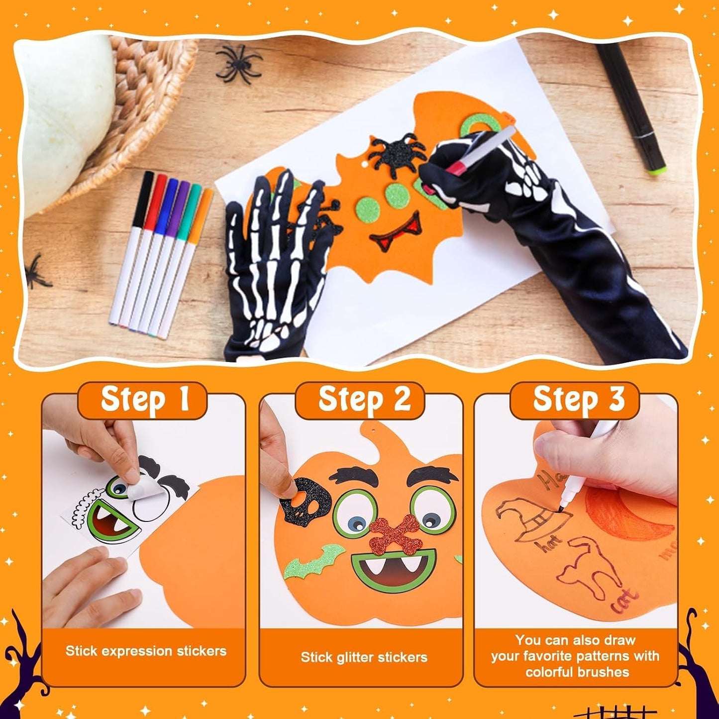 Garma Christmas Crafts for Kids 330PCS Foam Stickers DIY Art Craft Kit