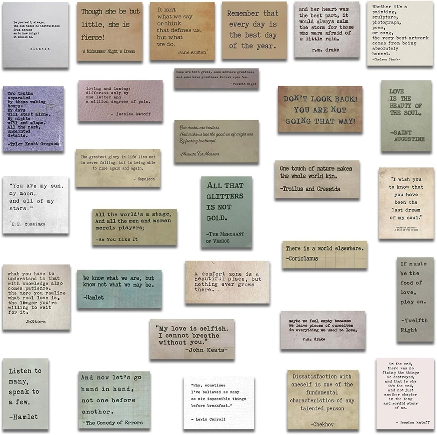 Quote Inspirational Sticker Motivational Decal for Scrapbook Supplies 60PCS
