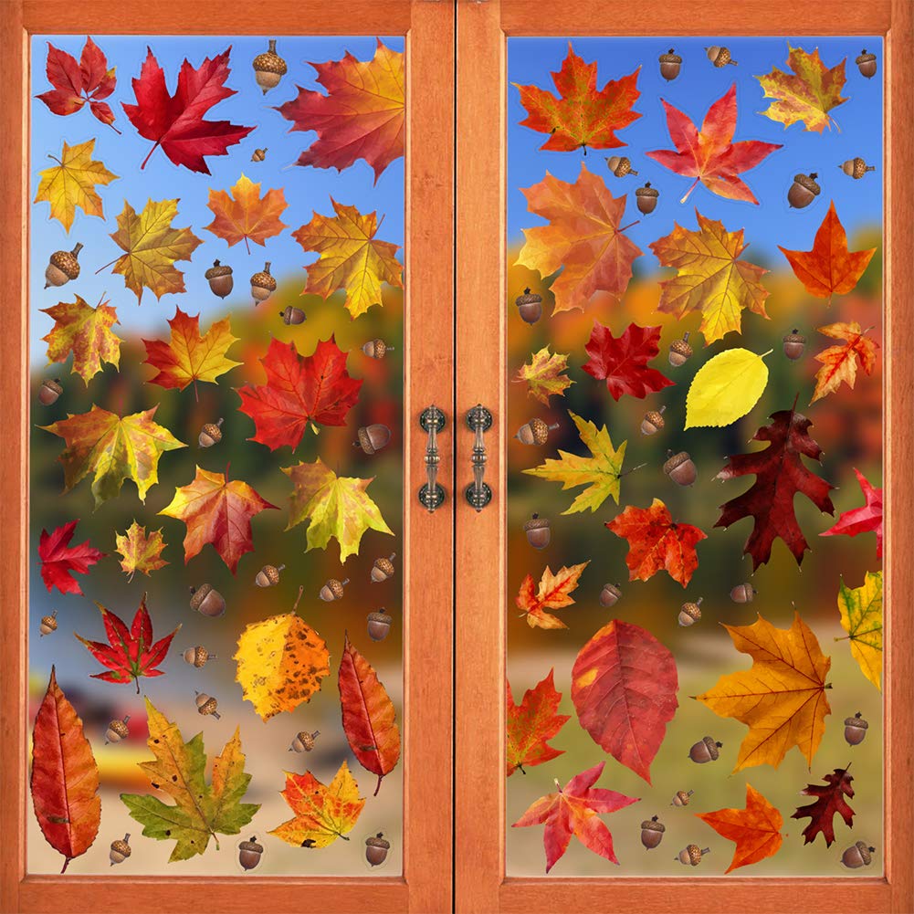 CCINEE Halloween Window Stickers - 10 Sheets Window Clings Decals for Party Decoration, Indoor & Outdoor Home Decor