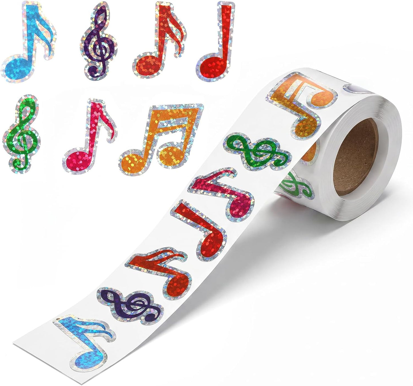 500 PCS Music Note Stickers Colorful Musical Notes Sticker Music Stickers