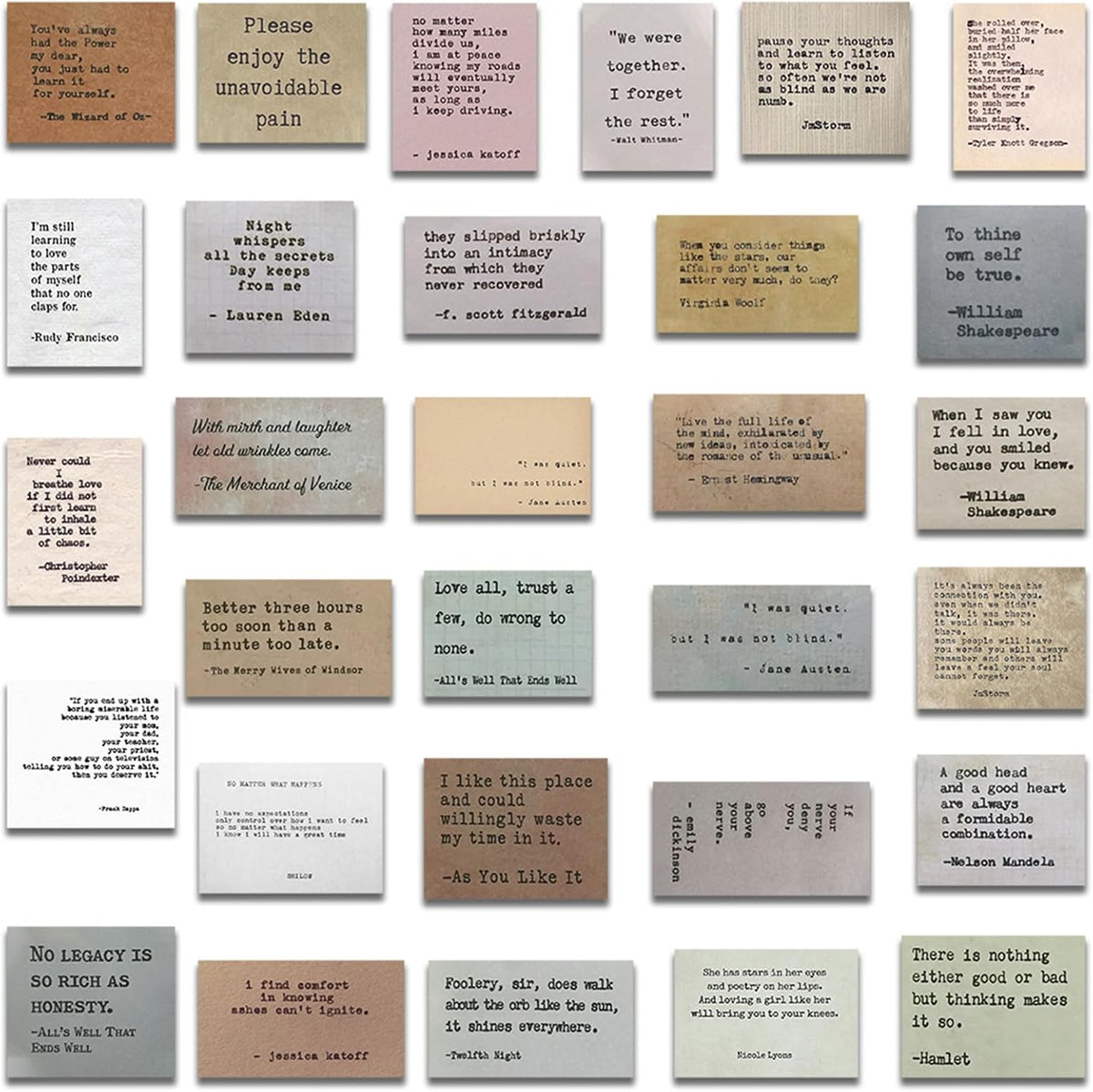Quote Inspirational Sticker Motivational Decal for Scrapbook Supplies 60PCS