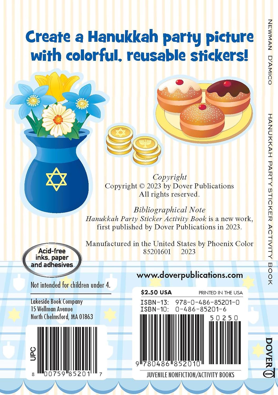 Hanukkah Party Sticker Activity Book (Dover Little Activity Books: Holidays &)