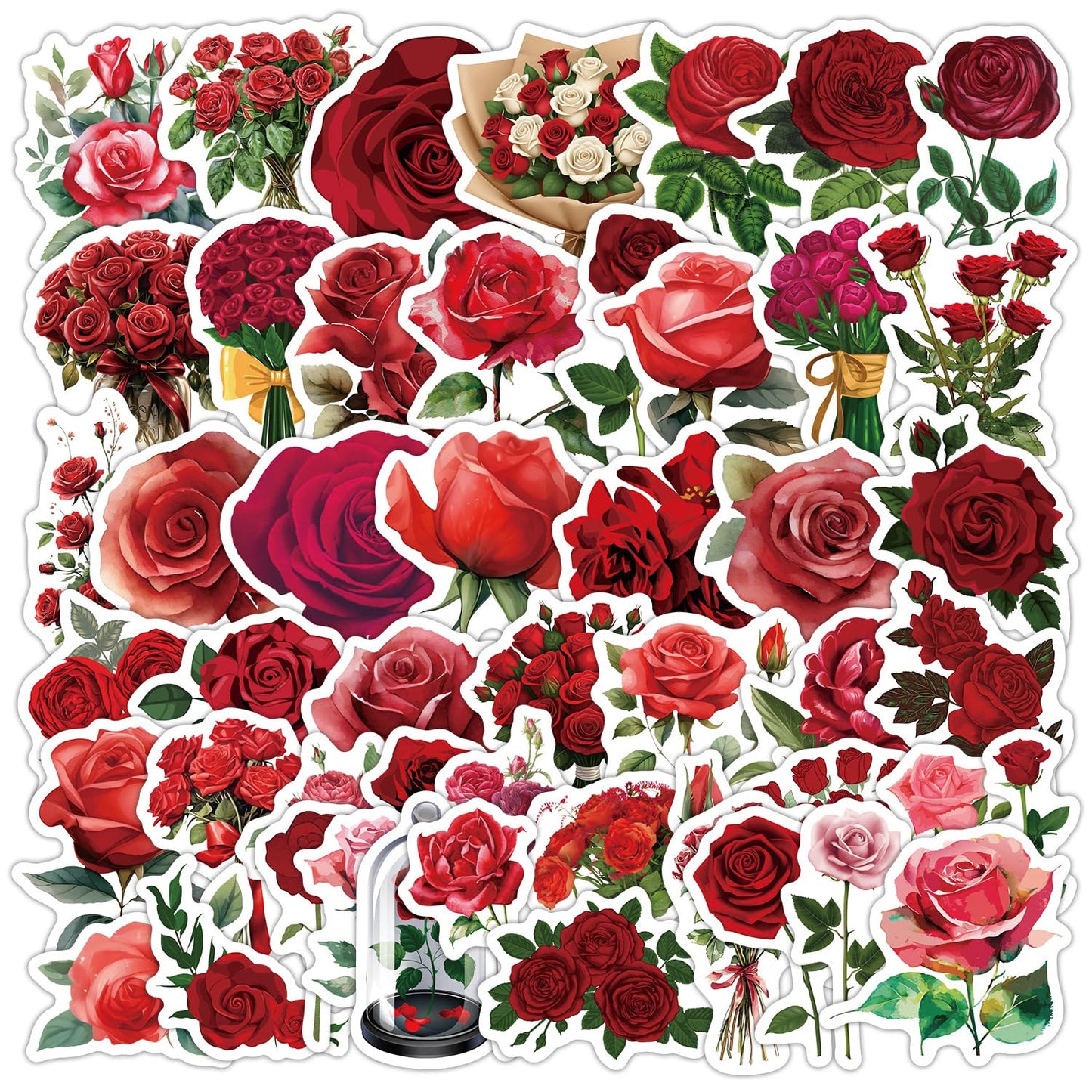 50Pcs Plant Stickers Pack, Waterproof Vinyl Funny Plant Quote Stickers for Garden Lovers Teens Adults, No‑Residue Decals for Journaling Scrapbooking Water Bottle Laptop Phone Case Luggage Decor