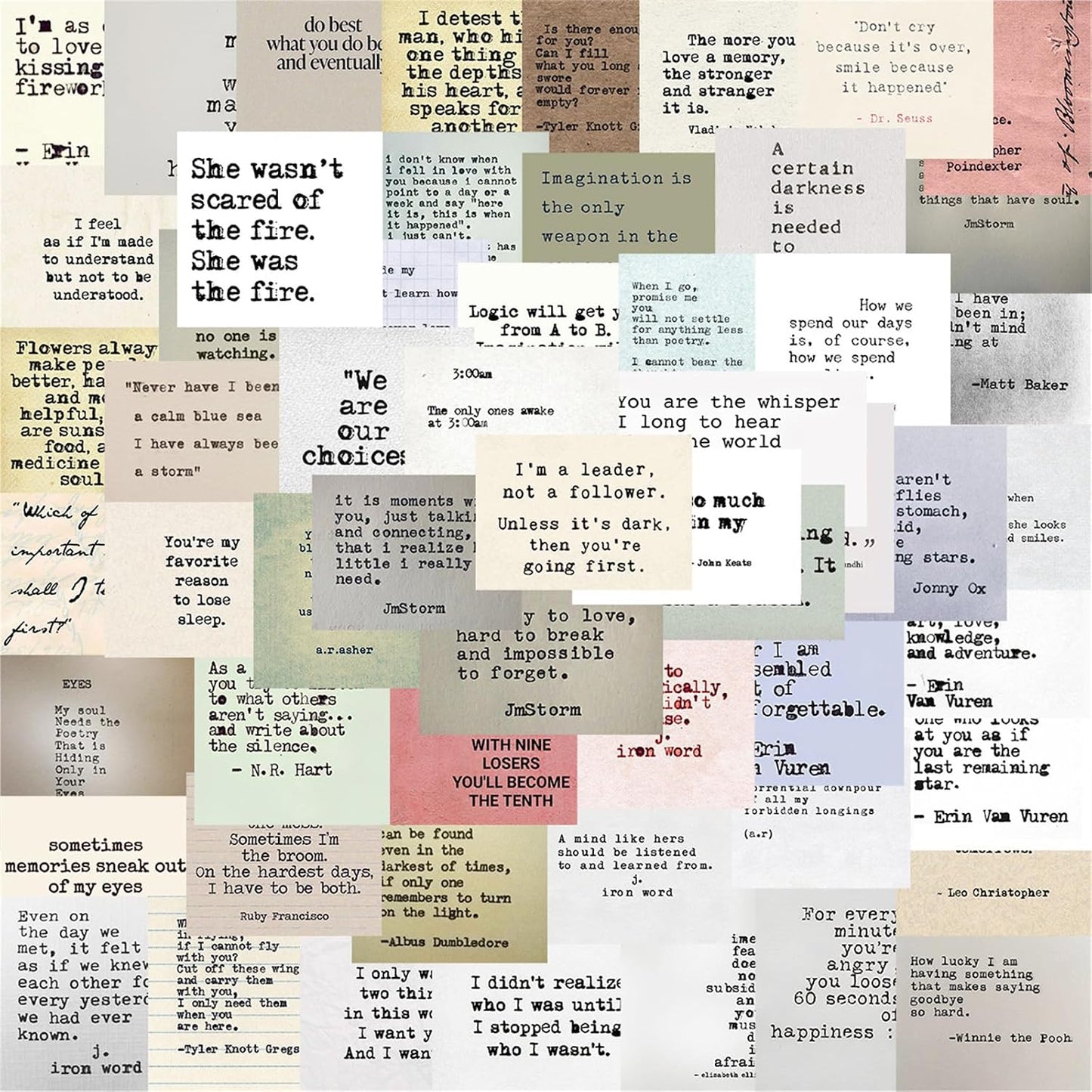 Quote Inspirational Sticker Motivational Decal for Scrapbook Supplies 60PCS
