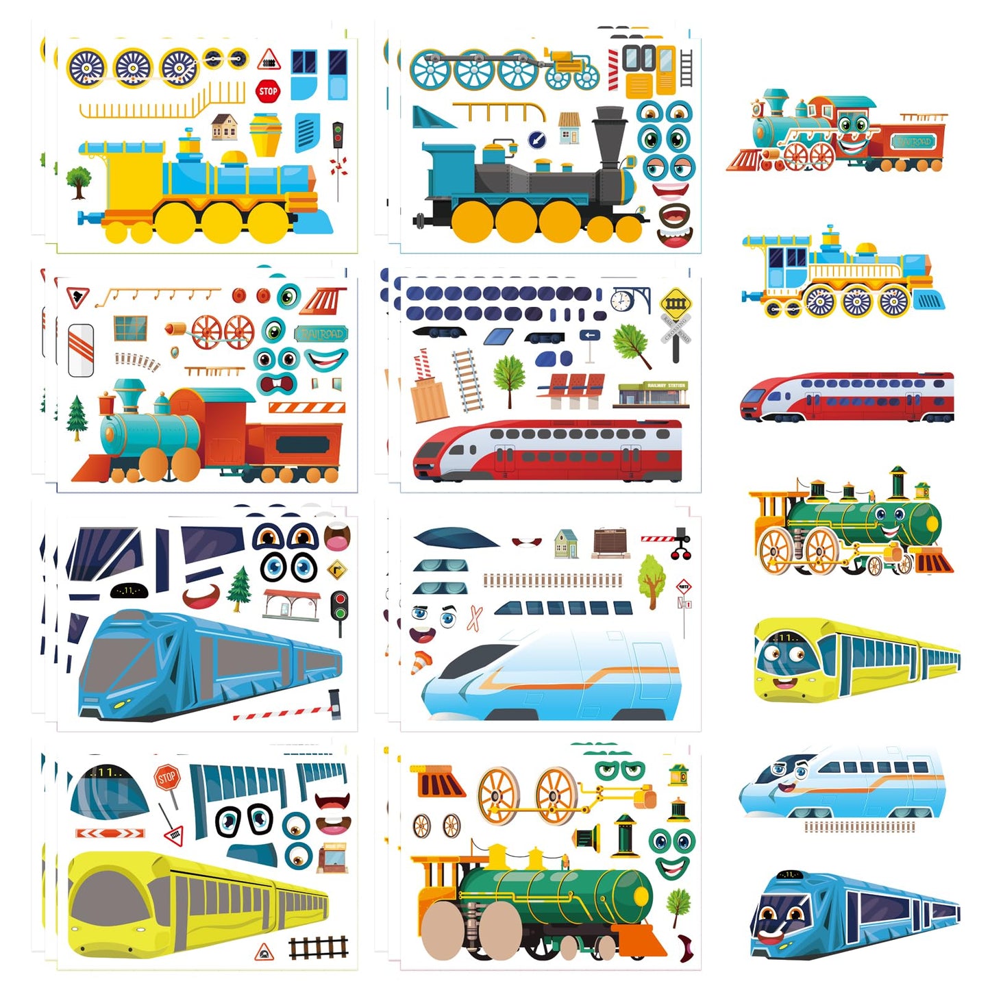 Fall Stickers for Kids Toddlers, Autum Animal Stickers Make-a-face Sticker