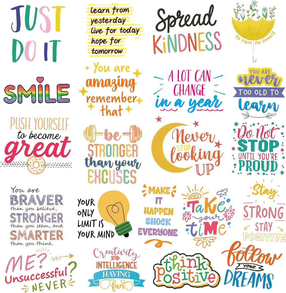 300PCS Motivational Inspirational Quote Stickers for Adults Teens Students
