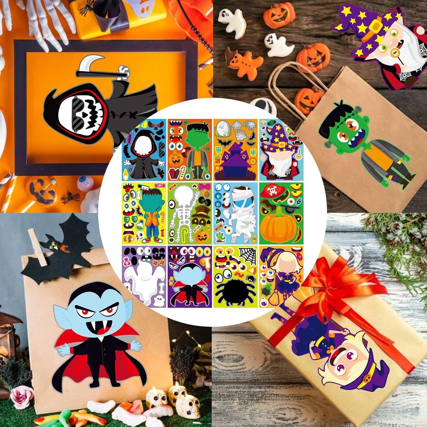 Halloween Face Stickers for Kids and Adults