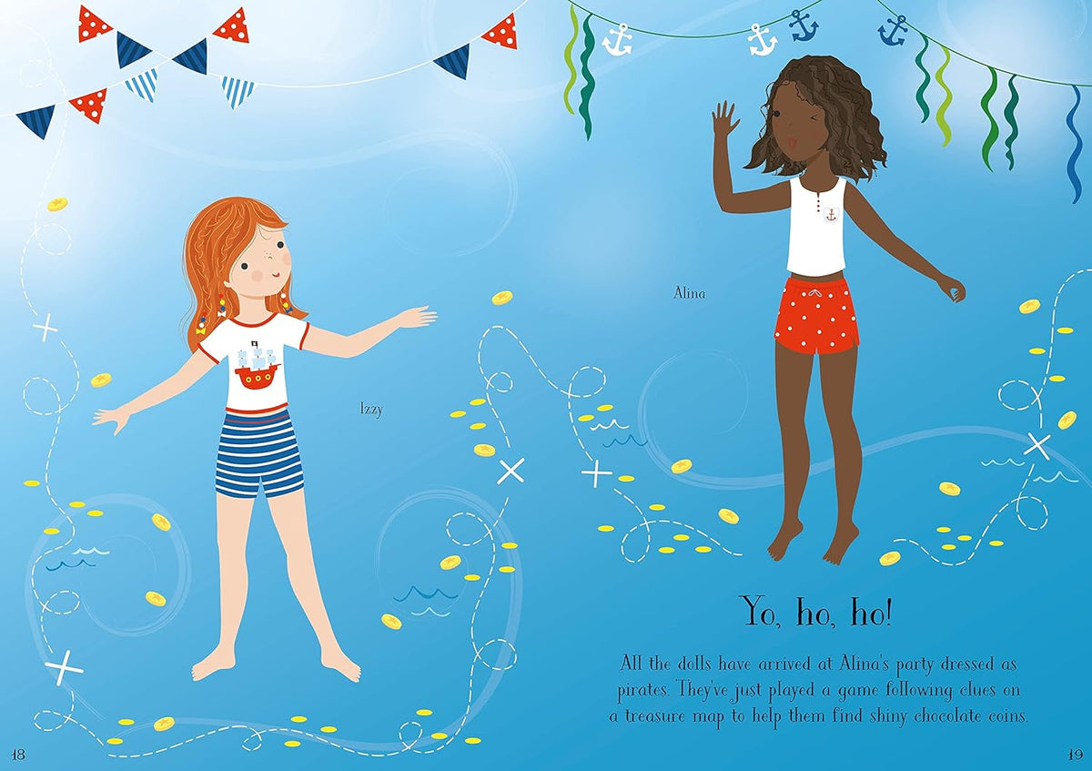 Little Sticker Dolly Dressing Parties: A Sticker Activity Book with 10 Scenes for Kids (Ages 4-6)