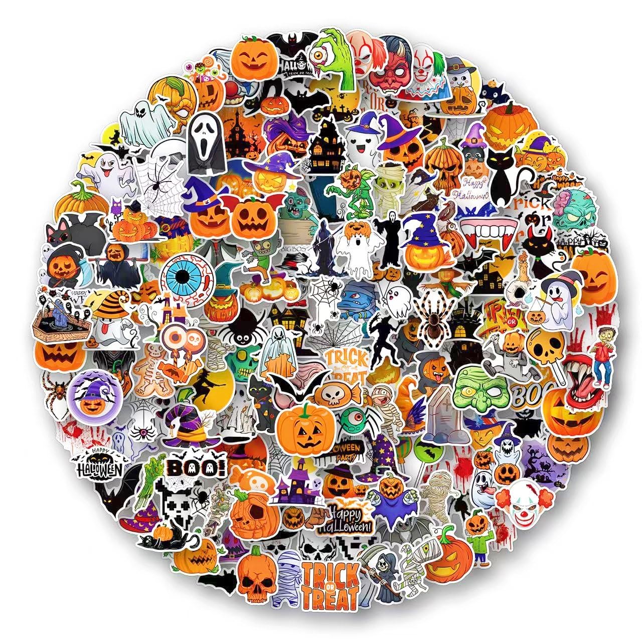 AOWDIAO 200 Pcs Cute Christmas Vinyl Stickers for Water Bottles, Scrapbooking & Crafts – Fun Holiday Party Favors, Xmas Gifts for Kids & Adults