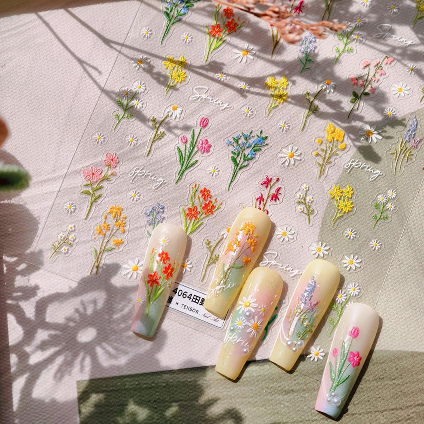 Maple Nail Stickers Leaf Mushroom Nail Decals 3D Self-Adhesive Boots Envelope Nails Designs 5D Embossed Animals Plants Insects Nails Supplies for Women Holiday DIY Manicure 1 Sheet