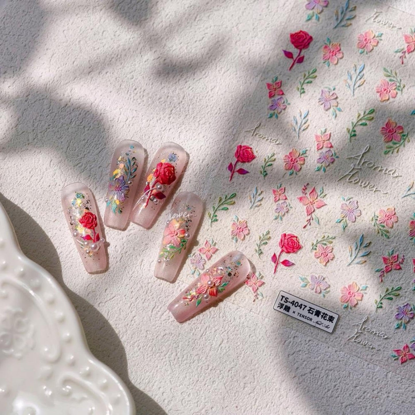 Maple Nail Stickers Leaf Mushroom Nail Decals 3D Self-Adhesive Boots Envelope Nails Designs 5D Embossed Animals Plants Insects Nails Supplies for Women Holiday DIY Manicure 1 Sheet
