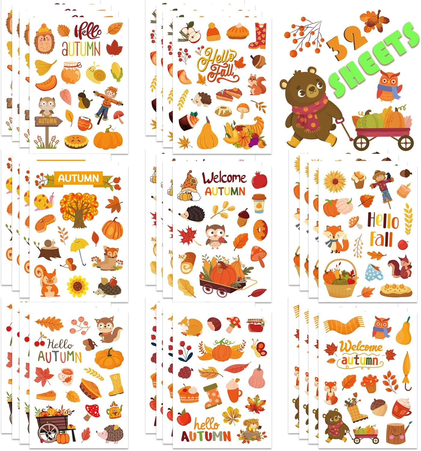 Fall Stickers Autumn Stickers 640PCS Thanksgiving Stickers for Kids Autumn