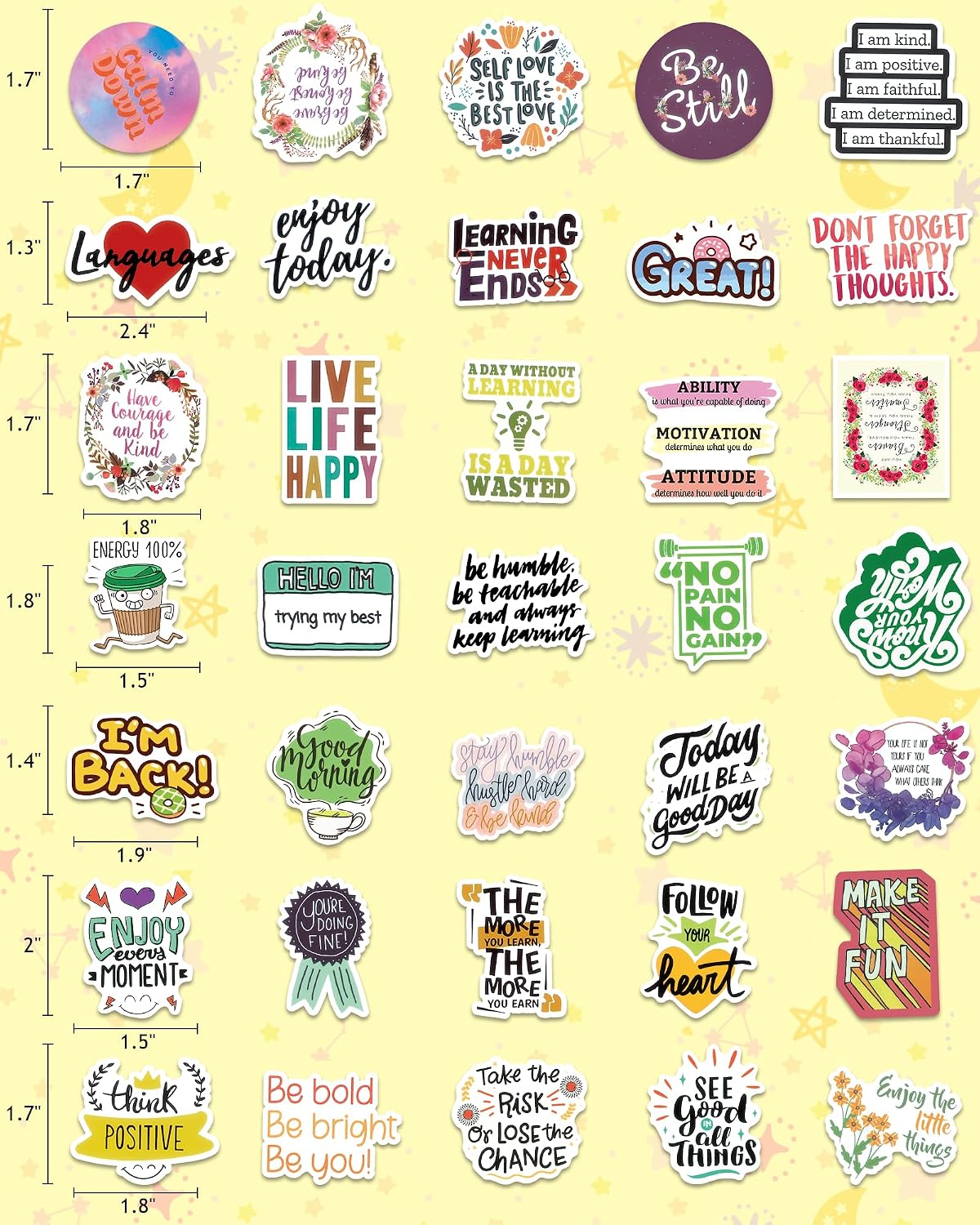 300 PCS Inspirational Stickers for Adults, Motivational Scrapbook Supplies