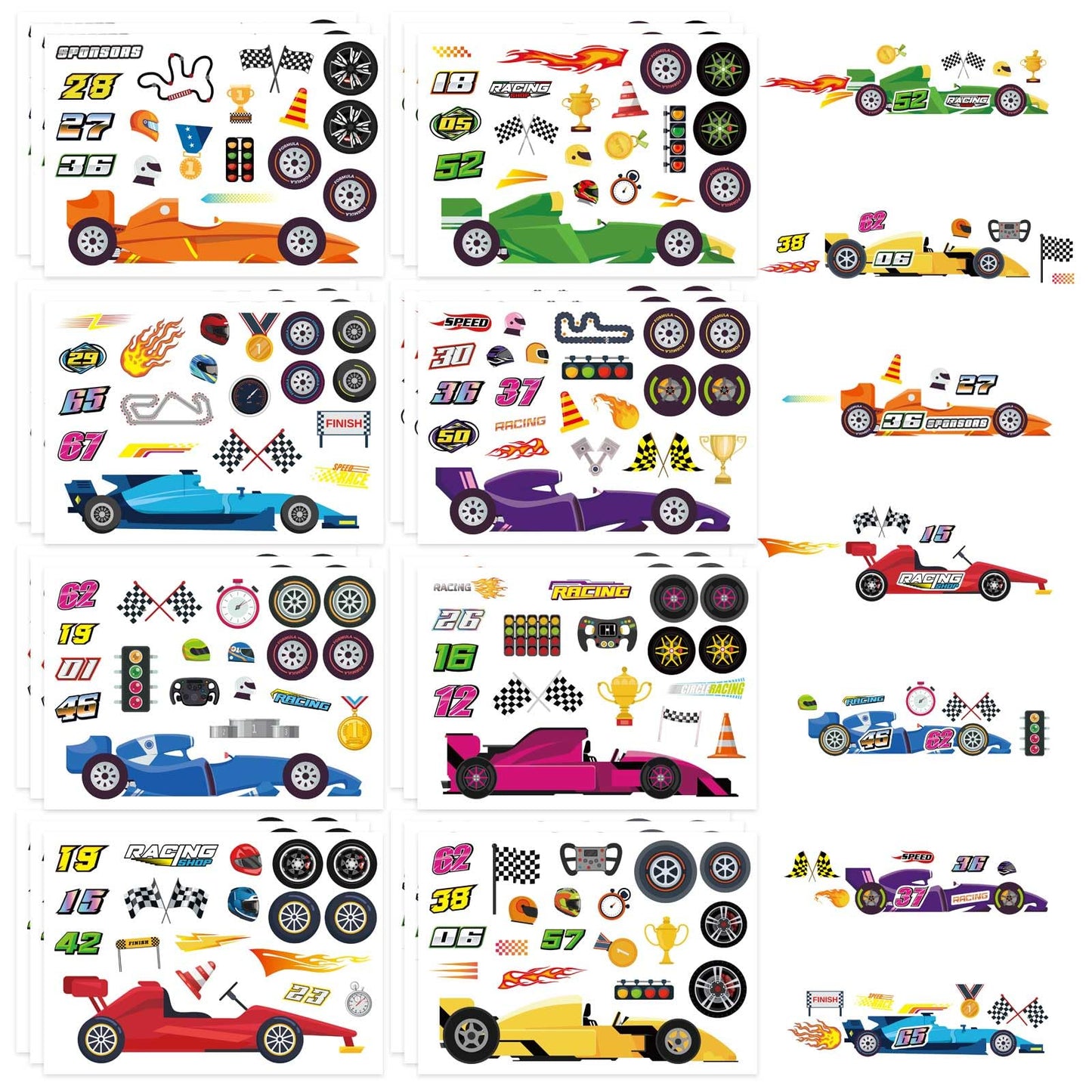 24PCS Summer Stickers for Kids, Make-a-face Stickers, Make Your Own Sticker