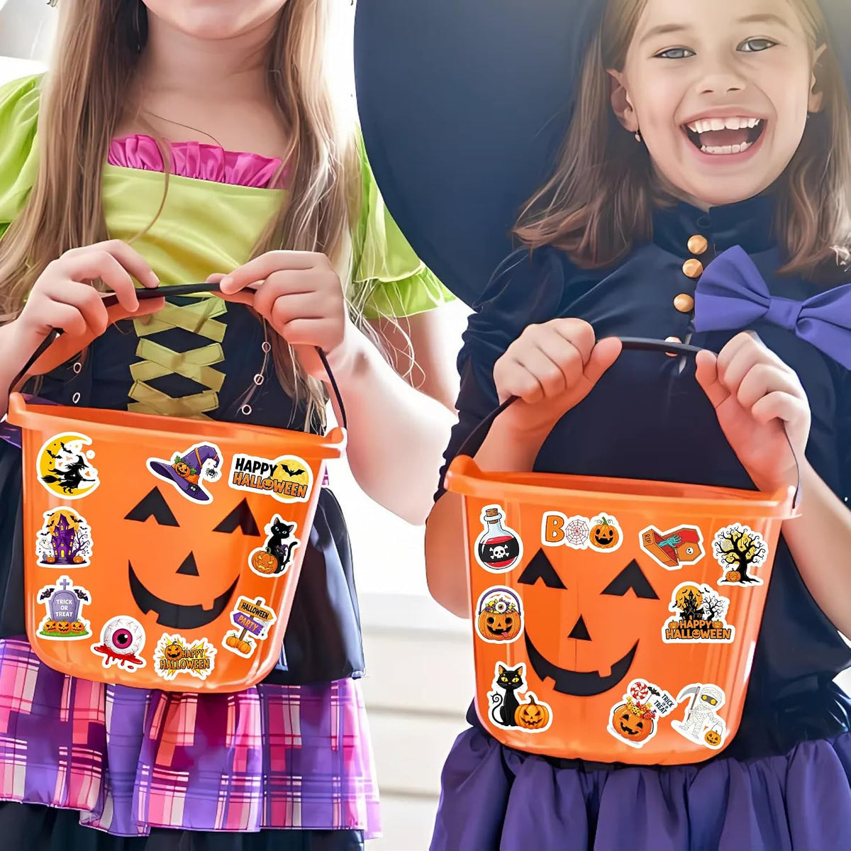 Halloween Stickers, Non-Repeating Halloween Pumpkin Decoration Stickers