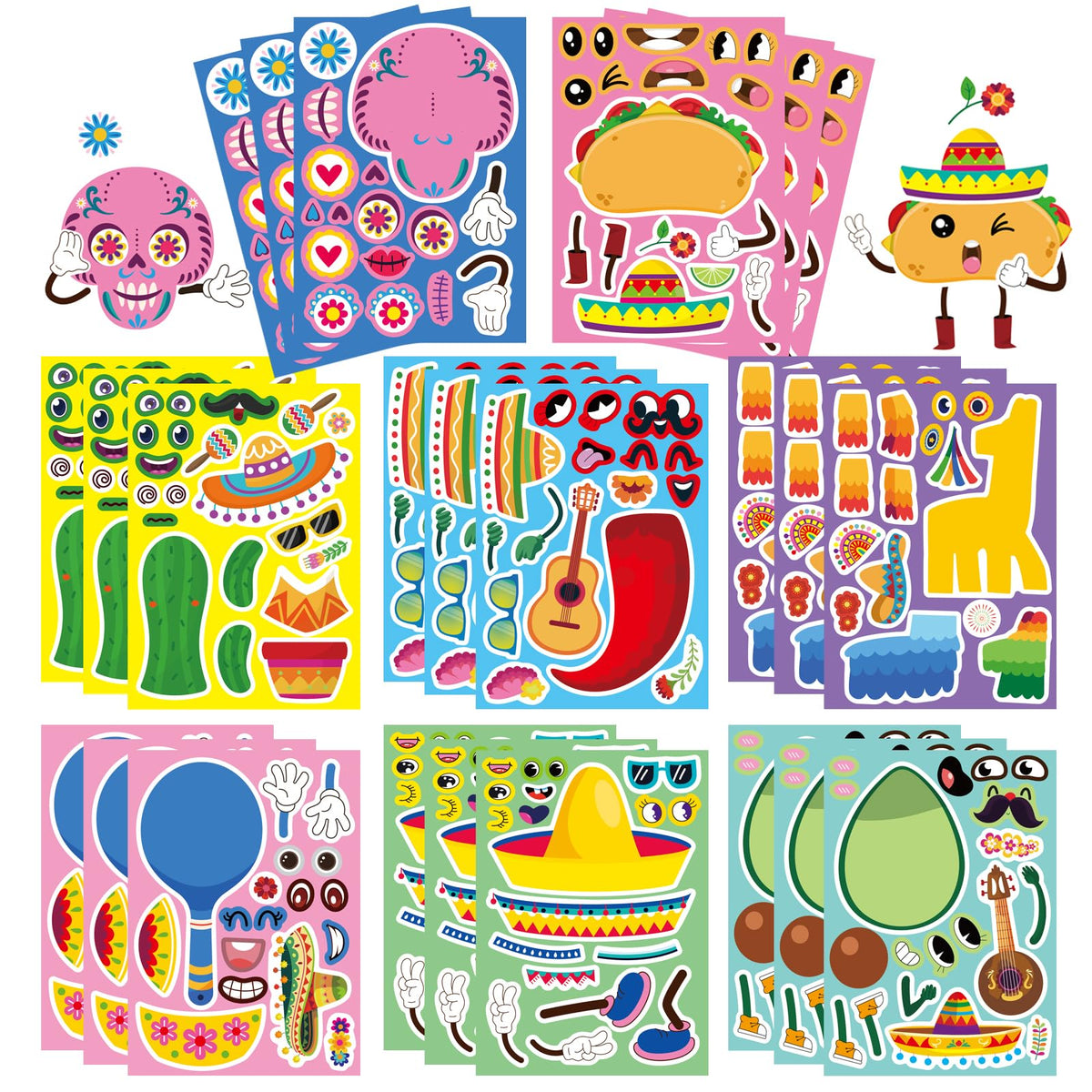 24 Sheets Summer Stickers for Kids, Hawaii Tropical Pool Beach Sticker