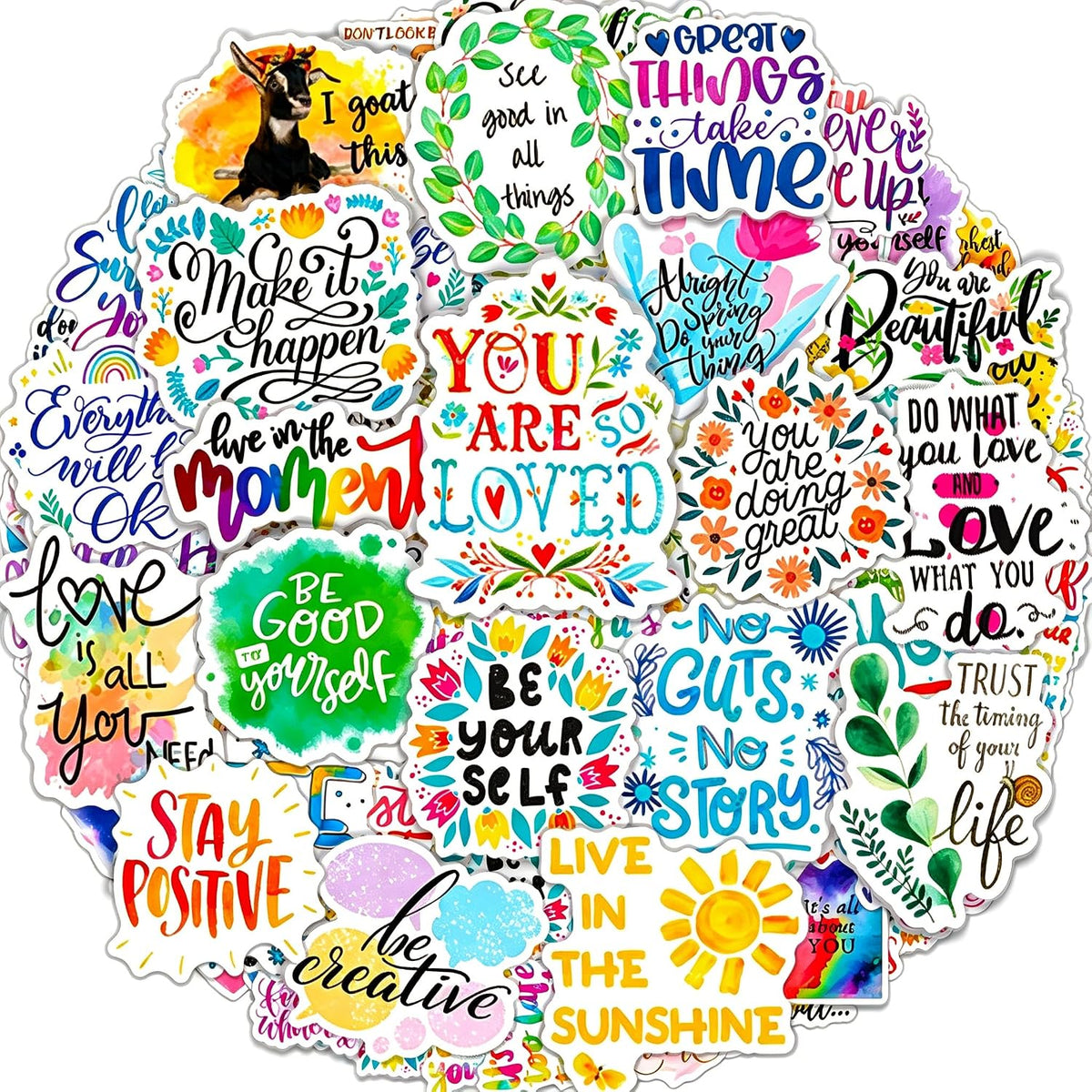 100 Pcs Inspirational Stickers, Motivational Positive Affirmation Stickers