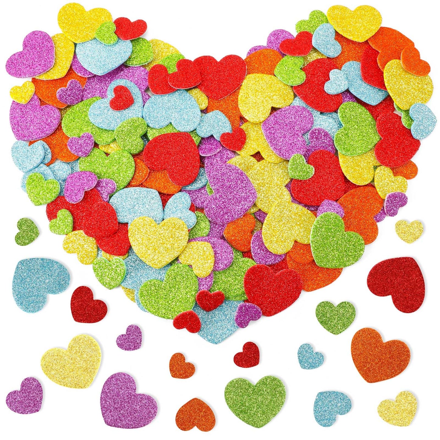 JULBEAR 300Pcs Fall Leaf Foam Stickers for Kids Autumn Thanksgiving Crafts