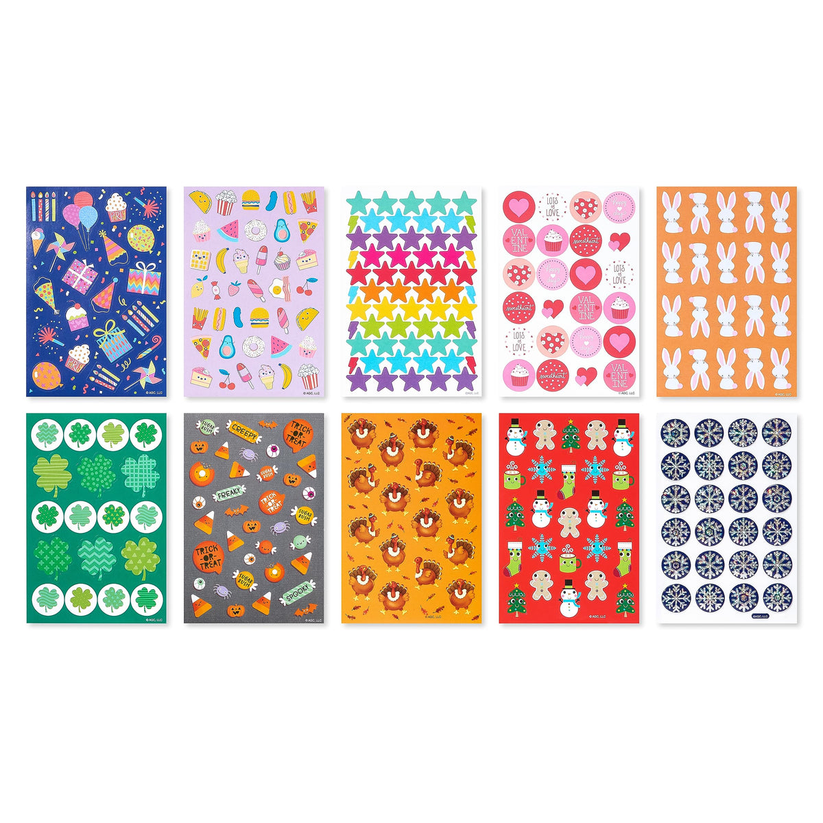 American Greetings 570-Count Assorted Holiday Stickers for Birthday, Valentines Day, St. Patrick's Day, Easter, Halloween, Thanksgiving, Christmas and more