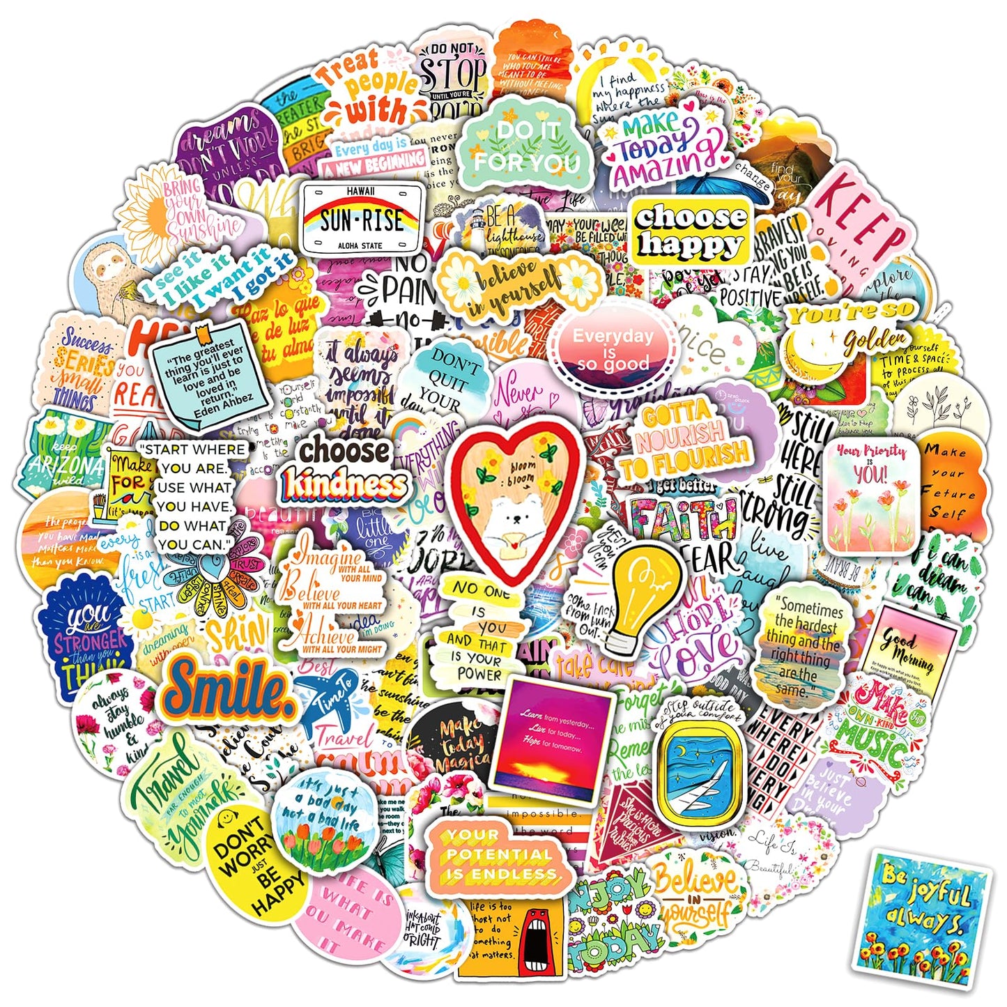 300PCS Motivational Stickers, Inspirational Words Decals