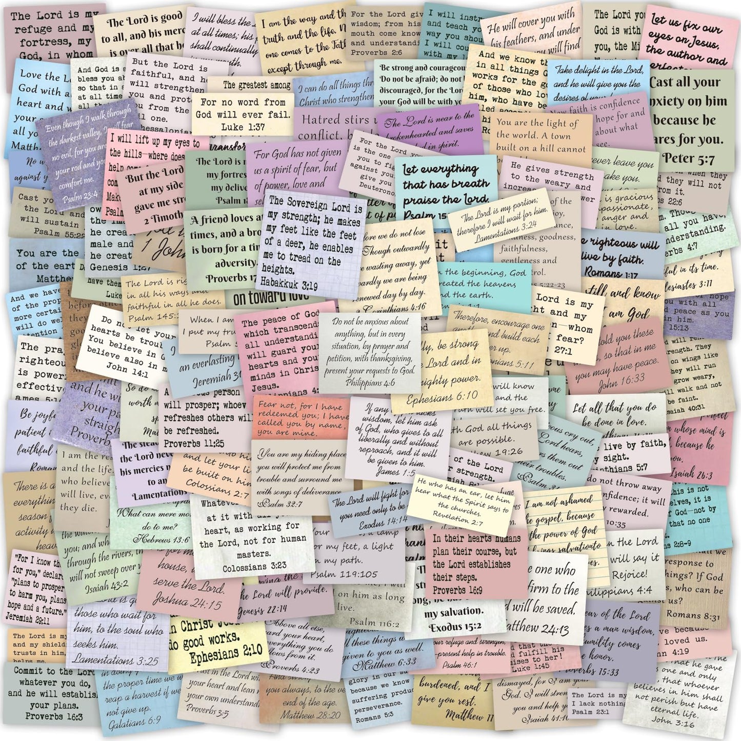 Bible Verse Stickers, Vintage Christian Quotes (120 PCS Unique (Mix 1))