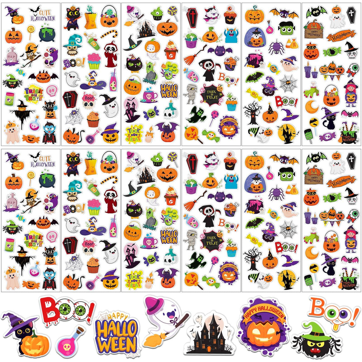 UPINS 12 Sheets Christmas Holiday Stickers 3D Puffy Foam Decals