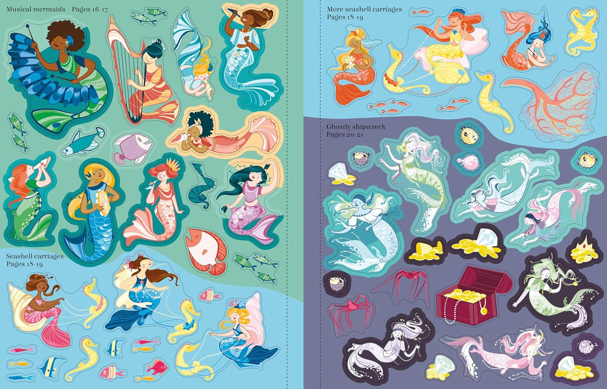 Mermaids Sticker Book: An Enchanting and Interactive Sticker Book Featuring Underwater Ocean Fun