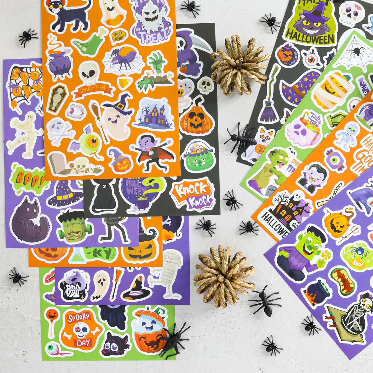 Fun Halloween Stickers for Kids - Large Set of 200 Spooky Stickers